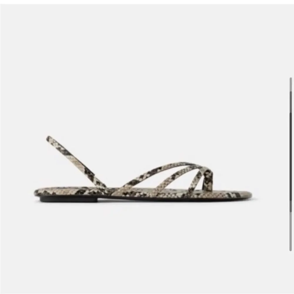 Zara Animal Print Flat Sandals Size 7.5 US - Picture 6 of 11
